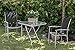 Produktbild Merxx 3tlg. Milano Set, 2 Milano Stapelsessel, schwarz, Klapptisch, 70 x 70 cm, Aluminiumgestell mit Textilbespannung