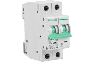 Heschen DC miniatyreffektskyddsbrytare HSB7L-DC, 20A 12–110 V DC, 2-polig, typ B, opolerad, 6 kA automatsäkring för solsolcel