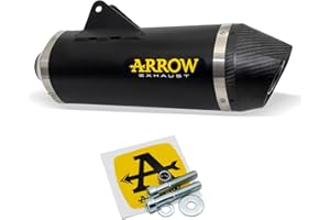 ARROW MARMITTA OMOLOGATA RACE TECH ALLUMINIO DARK KTM 690 SMC R'19/690 ENDURO R'19 CON FOND.CARBY PER RACCORDO ARROW