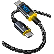 AOHI USB C to USB C Cable with Display, Magline USB C Cable Nylon ...