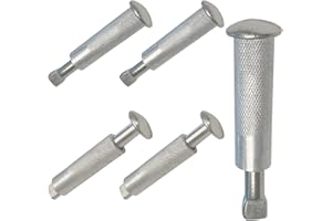 HYRYC Verankerungsschrauben Ankerschrauben für Plane Ankerbolzen für Poolabdeckungen 5Stk Pooldübel Bolzenanker 100% Edelstahl (Stahl-Aluminium) Rostfrei Versenkbare 16 x 65mm (5)