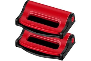 KEQKEV 2PCS Red Car Seatbelt Adjuster, Universal Vehicle Safety Seat Belt Clip Positioner