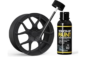Matte Black Rim Touch Up Paint with Brush for Car Wheels, Durable Alloy Wheel Scratch Repair, Quick and Easy Fix for Curb Rash, Chips, Scratches, and Surface Damage Protection