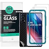 IBYWIND Vetro Temperato per OPPO Find X3 Lite/OPPO Reno5 5G [Confezione da 2] con Skin in Stile Fibra di Carbonio per Il Retr