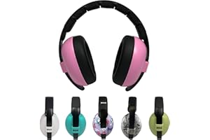 Baby Banz EM010 - Protector acustico con almohadillas para bebés de 0 a 3 años, Unisex, Rosa