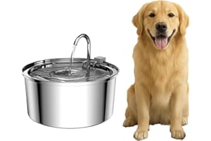 AWLVE Dr. Pfoten AquaFlowm-Der AntibakterielleTrinkbrunnen Hund mit Filtration, Immer Frisches Wasser Hundewasserschale für alle HundegroBen