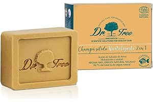 Dr. Tree Champú Sólido 2 en 1 Revitalizante, Champú + Acondicionador, Refuerza, protege y acondiciona, Sin Sulfatos SLE, SLS, Sin parabenos, Sin siliconas, Ingredientes Naturales, ECOCERT