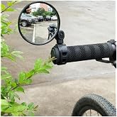 Trendyıldızı Geniş A&ccedil;ılı Bisiklet Scooter Aynası Dikiz Ayna Siyah