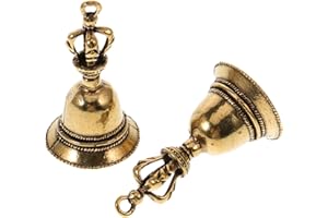 ‎MILISTEN Milisten Mini Handglocke Messing Vintage Glöckchen: Kupfer Glocke DIY Basteln Weihnachtsbaumschmuck Christbaumschmuck Glocken 2 Stücke Schlüsselanhänger Anhänger Schmuckherstellung Zubehör