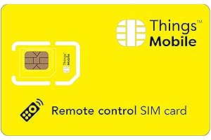 Tarjeta SIM para TELECONTROL - Things Mobile - con Cobertura Global y Red multioperador GSM/2G/3G/4G, sin costes fijos, sin vencimiento y con tarifas competitivas. 10 € de crédito Incluido