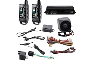 EASYGUARD EC206-B 2 Way car Alarm System with Rechargeable LCD Pager Vibration Alarm Warning Remote Trunk Release keyless Entry 868Mhz DC12V