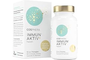 ‎COSPHERA COSPHERA® 13-in-1 Immun Komplex - mit Echinacea, Vitamin C, Zink, Selen, Zistrose, Quercetin, D3, B6, B9, B12 - Vitamin Komplex zum Immunsystem Stärken Erwachsene - Vegan & Hochdosiert