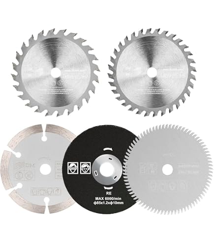 Lot De 2 Lames De Scie Circulaire 115 Mm Pour Meuleuse – 40 Dents Carbure – Bois, MDF, Plastique
