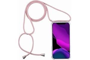 2ndSpring Funda con Cuerda Compatible con Huawei P30 Lite/Nova 4E,Colgante Collar Correa de Cuello Cadena Cordón,Rose Gold
