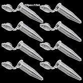 100 Stück Reaktionsgefäße Stoffkapseln 1,5ml Transparent Zentrifugenröhrchen aus Plastik Tubes Kapseln mit Schnappdeckeln