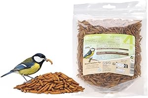 Mangime uccelli selvatici - vermi della farina essiccati Flamingo - 100 g - alimento naturale per uccelli