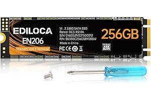Ediloca EN206 256GB 3D NAND TLC M.2 SSD, M.2 2280 SATA III 6Gb/s SSD Hard Drive interno, velocità di lettura/scrittura fino a 550/460 MB/s, compatibile con Ultrabook, Tablet Computer e Mini PC