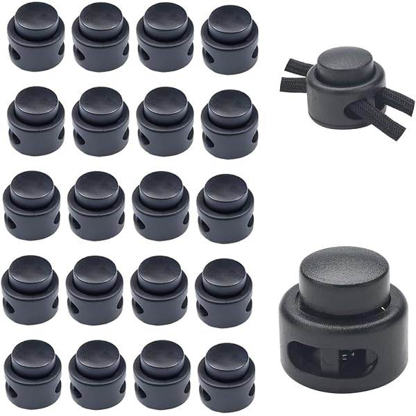 Feracorda A Olla In Plastica 80 Pezzi Finecorsa A Olla Toggle Slider Per Coulisse Zaino - 6