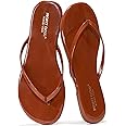 Project Cloud Flip Flops for Women Footwear - Memory Foam Flats Sandals for Women 2025 - Vegan Leather Lightweight Sandals Summer Beach Essentials Slides (Foundations)