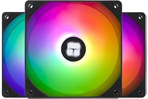 Thermalright TL-C12C-S CPU-Lüfter 120mm ARGB Gehäuselüfter, 4pin PWM Silent Computer Lüfter mit S-FDB Lager enthalten, bis zu 1500RPM Lüfter（3 Stück）