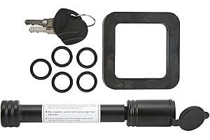SUPYINI Towing Hitch Lock Set, Towing Hitch Receiver Pin Lock with 2 Inch Silencer Pad, Tubular Keys, O-Rings for Car Truck Hitch Ball Carrier