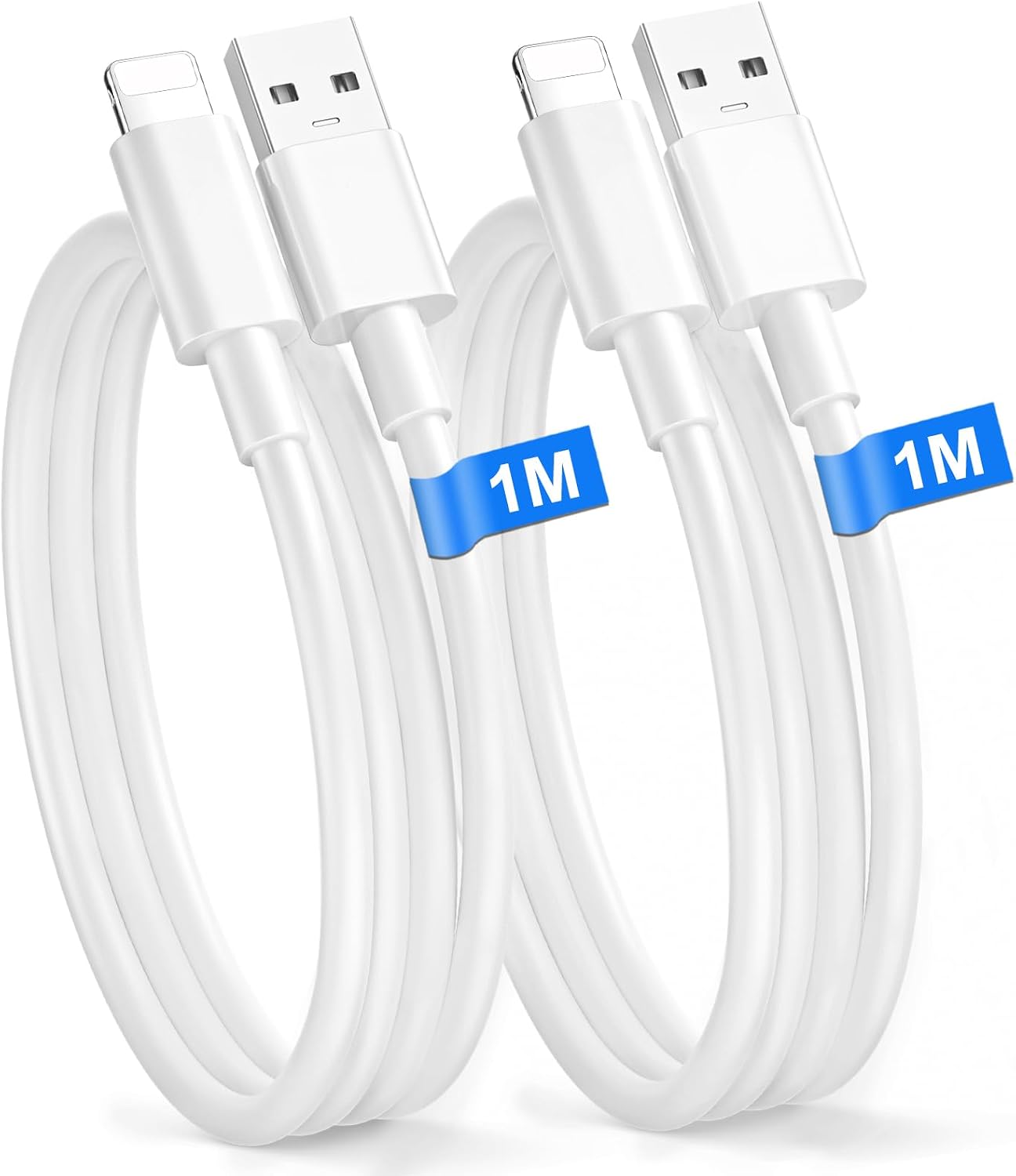 iPhone Charger Cable 1M 2Pack[Apple MFi Certified], USB to Lightning Cable iphone Fast Charger cable for iPhone 14 13 12 11 Pro Max XS XR X SE 8 7 6 5 iPad iPod, Fast Charge iphone Charging Lead Wire