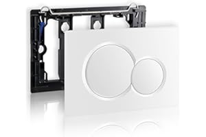 Empyreal placa de activación para cisterna de inodoro, repuestos para modelo antiguo la placa de activación compatible con Geberit Sigma 01 115770115 de doble descarga, 1 pieza (Blanco)