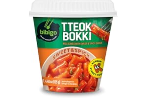 CJ BIBIGO Tteokbokki Reiskuchen Cup mit Sweet und Spicy Sauce - 1 x 125 g