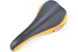 BIKECO Sdg Monorail Selle de vélo confortable avec côtés synthétiques doux Orange