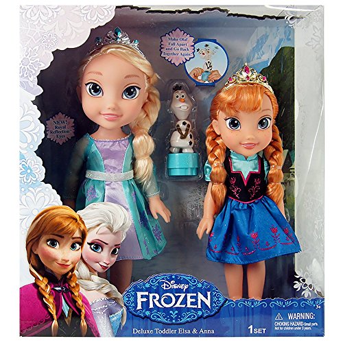 Jakks PacificDisney Frozen Deluxe Toddler Elsa and Anna Dolls