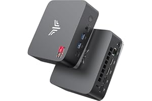 NiPoGi Mini PC ΑΜD Ryzen 5 Pro 5700U(Late 5500U/5560U/5600U,6C/12T,hasta 4.3 GHz),Mini Ordenador AM16 32GB RAM+512GB M.2 NVME SSD,WiFi6/BT5.2/Triple Pantalla 4K@60Hz/HDMI+ Tipo-C, Oficina/Hogar