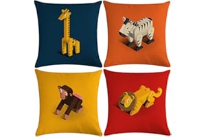mefound Cushion Covers Set 45cm x 45cm,Shiny Painting Pattern Cotton Throw Pillow Case Sofa Beds Chairs 18x18 Inch