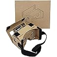 Ntech Google Cardboard,VR Headsets 3D Box Virtual Reality Glasses with Big Clear 3D Optical Lens and Comfortable Head Strap for All 3-6 Inch Smartphones (Brown, 1 Pack)