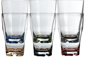 Marine Business 16702 Party Set Bicchieri Bibita, con Base Colorata, 6 Pezzi