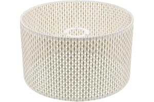 FRCOLOR Pantalla 30Cm Lámpara Colgante Pantalla Tejida Gran Pantalla de Tambor para Lámpara de Mesa Iluminación de Pared Beige