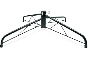 VFZILH 60cm Metall Weihnachtsbaum Ständer mit 3,2cm Bohrung für 120/150/180/250/270cm Weihnachtsbäume,Weihnachtsbaumständer, Christbaumständer für künstliche Bäume, Klappbarer Grüner Baumständer Weihnachten