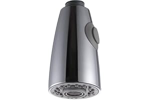 Douchette Robinet Cuisine 2 Jets Tête de Robinet de Rechange Douchette pour Robinet Remplacement Douchette pour Mitigeur Cuisine, Chromé, G1/2"