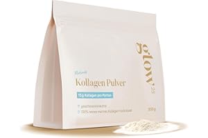 ‎GLOW25 Glow25® Marine Collagen Pulver [300g] – Fisch Kollagen Hydrolysat – Peptide Typ 1 und 3 – Gute Löslichkeit – Neutral
