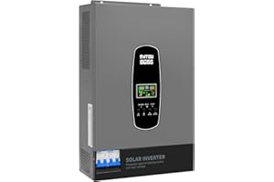 DATOUBOSS 6200W Onduleur Solaire Hybride 48V, Onde Sinusoïdale Pure, Champ PV Jusqu’à 8500W, Puissance PV 6500W, Protection Contre la Foudre, Démarrage sans Batterie, MPPT 120A Intégré, Off-Grid