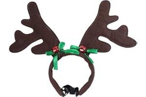 POPETPOP Holiday Dog Headband Pet Reindeer Antlers Hairband Cat Elk Headwear Xmas Pet Gift Photo Prop for Dogs Pets Cats