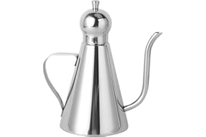 HEMOTON Distributore Di Olio in Acciaio Inossidabile 304 Da 500 Ml Con Copertura Antipolvere E Manico Robusto Contenitore Salvagoccia Per Cucina Casa E Ristorante