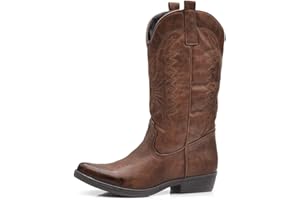 IF Fashion Stivali Stivaletti Texani Cowboy Western Scarpe da Donna Punta Camperos Etnici C19004-4