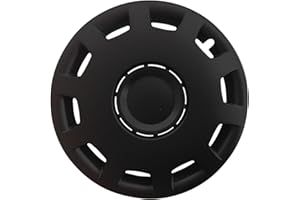 AUTOTEPPICH STYLERS (Größe wählbar) 13 Zoll Radkappen/Radzierblenden GANI (Schwarz) passend für Fast alle Fahrzeugtypen – universal