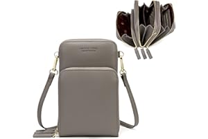 myfriday Crossbody Phone Bags for Women Small Shoulder Bag Handbags Multifunctional Cellphone Bag Lightweight Wallet Purses 3 Main Pockets with Card Slots