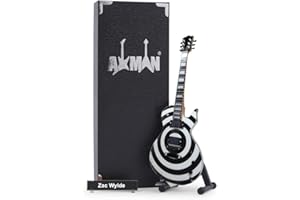 AXMAN Zakk Wylde The Grail Miniature Guitar Replica - Music Gifts - Handmade Ornamental 1/4 Scale - Includes a Display Box, Name Tag and Miniature Guitar Stand