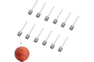 IKadiya Pack of 12 ball pump needles, valve needles, replacement needles, valve needle, ball pump attachment, ideal for inflating football, basketball, volleyball and all other sports balls