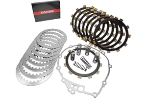 BIGLKNM Clutch Kit Friction Plates & Heavy Duty Springs Gasket for Yamaha YZF R6 2003-2005 YZF R6S 2006-2009 FZ6 2004-2009