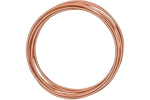 Vaessen Creative Fil Aluminium - Orange - 10 m x 3 mm - Souple - Orange Copper - pour Loisirs Créatifs, Perlage et Bijoux