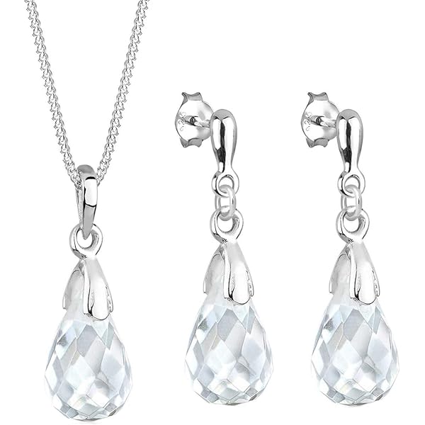 Parure De Bijoux Femme Argent 925 | Collier Perles Eau Douce Et Zirconium | Longueur 45cm | Fermoir Homard