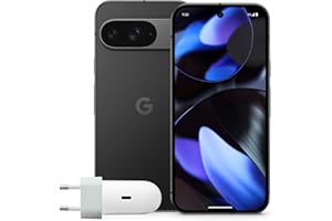 Google Pixel 9 con Cargador USB-C de 45 W - Smartphone Android Desbloqueado con Gemini, cámara Avanzada, batería con una autonomía de 24 Horas y Pantalla Actua de 6,3" - Obsidiana, 128GB
